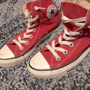 vintage red converse high tops